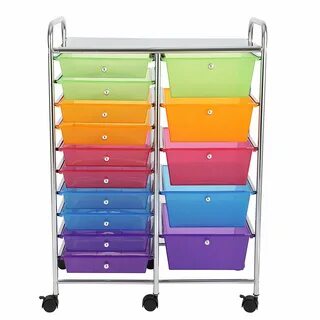 rolling storage cart Organization cart, Storage cart with dr