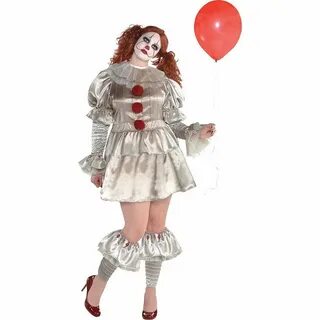 Womens Pennywise Costume Plus Size - IT Image #1 Clown costu