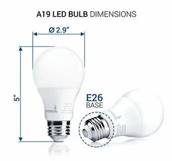 Buy Hyperikon A19 Dimmable LED Light Bulb, 9W=60W, E26 Base,
