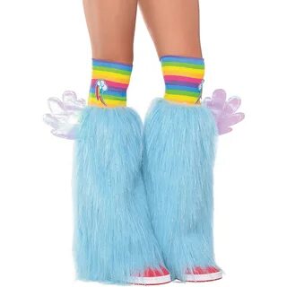 Rainbow Dash Furry Leg Warmers Party City