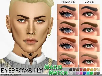 The Sims Resource - MM Eyebrows N21 - Muse