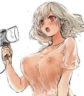 Cute anime girls wet shirt b8g boobs