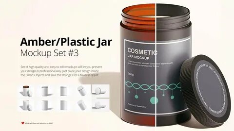 Amber / Plastic Jar Mock-up for Photoshop - YouTube