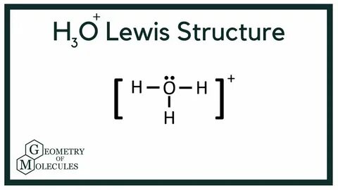 H3O+ Lewis Structure (Hydronium Ion) - YouTube