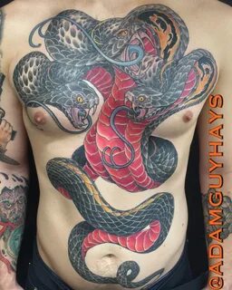 Three Headed Snake Tattoo - Tattoos Concept