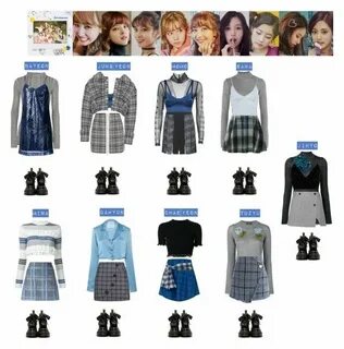 TWICE - LIKEY 💜 💙 💛 💚 ❤ 💖 (With images) Cute edgy outfits, K