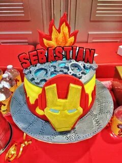 ironman themed party, birthday cake Iron man birthday party,