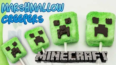 Minecraft Creeper Marshmallow Lollipop/Pops Party Treats - S