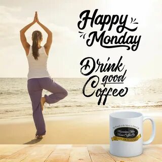 Happy Monday Beach Yoga! - Kona Coffee Memes and Quotes for 