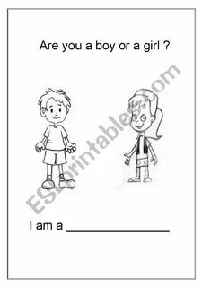 English worksheets: Are you a boy or a girl?