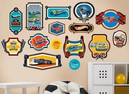 Hot Wheels Framed Cars Wall Decal Set