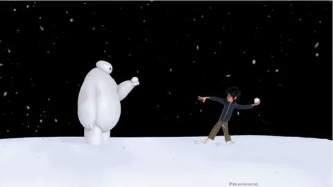 Гифка город героев снежок анимация гиф картинка, скачать ани
