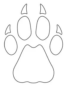 Cheetah Paw Pattern Template printable pdf download