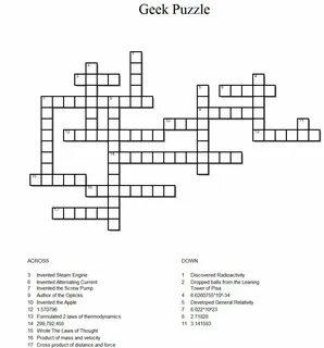 Geek Challenge: Crossword Conundrum DMC, Inc.