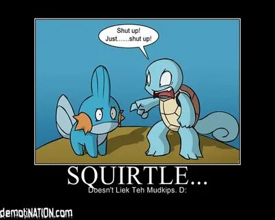 squirtle does not like mudkipz