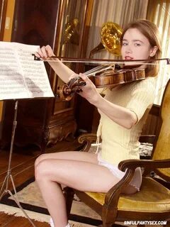 Slutty Zophia Lavik Playing Violin 2903