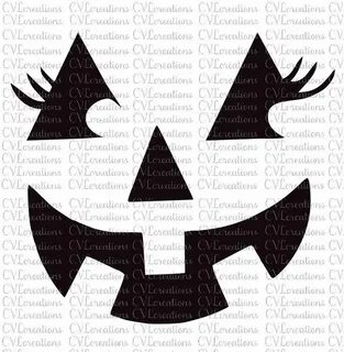 Pumpkin Face With Eyelashes PNG SVG DXF Etsy Pumpkin faces, 