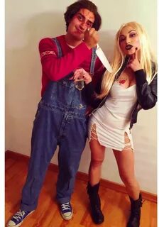 Chucky and Tiffany costume Halloween outfits, Chucky hallowe