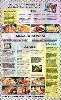 Full Menu Cali-n-Tito's @La Puerta Del Sol