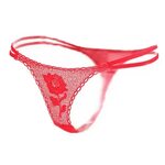 red rose flower g string femme tangas women sexy thong lace 
