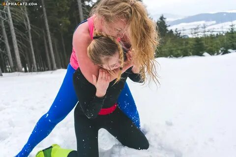 AlphaCatz - Competitive Female Snow Wrestling Video 027