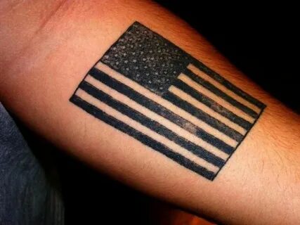 Black And White American Flag Tattoo Flag tattoo, American f