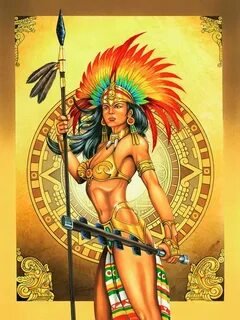 Guerrera Azteca Aztec art, Mexican art, Aztec warrior