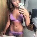 Lucy Mecklenburgh poses in purple lingerie set as she shows 