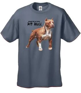 Mens Pit Bull T-shirt American Pitbull Standing Proud Rescue
