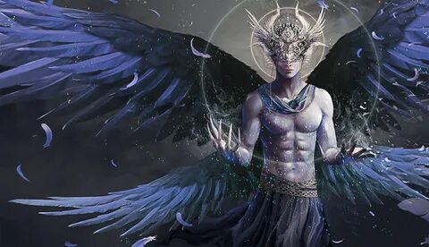 Original fantasy angel wings magic feather male wallpaper 16