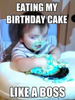 eating my birthday cake like a boss - Munchies Kid - quickme