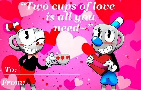 Valentines Day Cards (Cup Bros) by CAcartoon Anime vs cartoo
