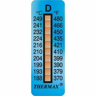 THERMAX Temperature Level 6 Mini Range 4 Dual Scale 10 Strip