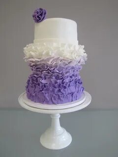 Purple Ombre Ruffle Cake - CakeCentral.com