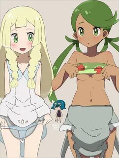 lillie, lana, and mallow (pokemon and 2 more) drawn by masso