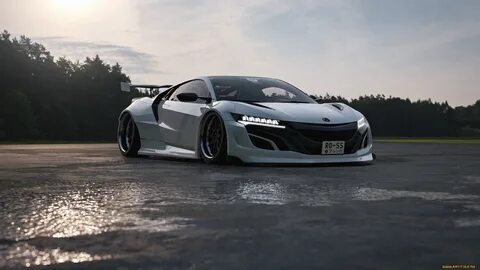 Скачать обои honda, acura, nsx, widebody, автомобили, виртуа