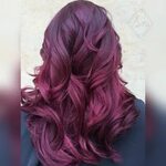Red violet hair! Burgundy and raspberry tones with Redken ha