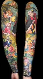 Tattoo Tuesday Alice in wonderland tattoo sleeve, Wonderland