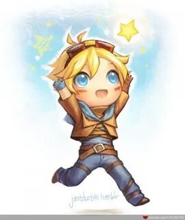 An adorable ezreal drawing Chibi, League of legends characte