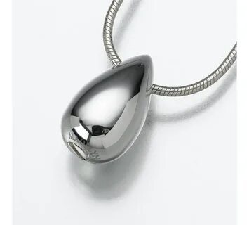 Silver Teardrop Cremation Jewelry Pendant (Engravable) Jewel