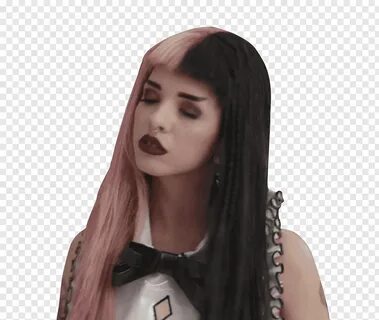 Melanie Martinez, woman with pink and black hair png PNGBarn