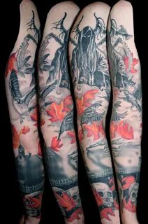 Life And Death Tattoo Sleeve Ideas * Half Sleeve Tattoo Site