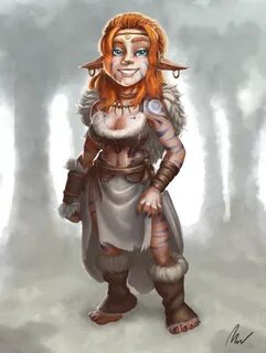 Ceiriene - Halfing Druid Character portraits, Character art,