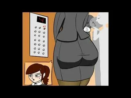 Office Lady Elevator Fart Girl Fart Animation - YouTube