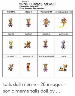 Rooty's SONIC FORMS MEME! Character Tails Doll Pixel Drawer 