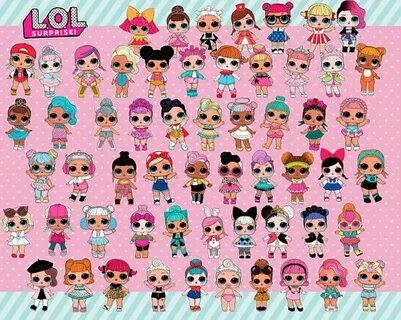 100 LoL dolls png ,ClipArt lol dolls, printable , lol downlo