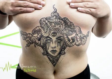 Black & Grey Chest Tattoo Elena Basky - TrueArtists