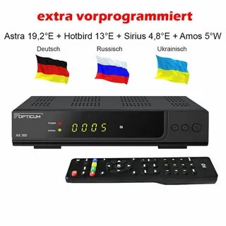 RUSSISCHE TV Deutsch Sat-Receiver Opticum HD X-300 programmi