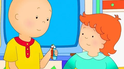 Funny Animated cartoons Kids Caillou draws with Rosie Cartoo