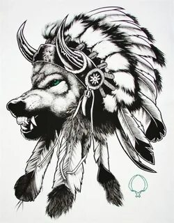 HugeDomains.com Headdress tattoo, Indian tattoo, Wolf tattoo
